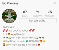 instagram bio for bts army
