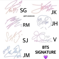 signature of bts members