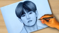 taehyung bts drawing