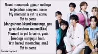 yet to come bts lyrics english