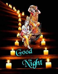 good night krishna images