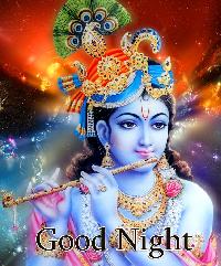 good night krishna images