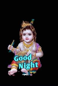 good night krishna images