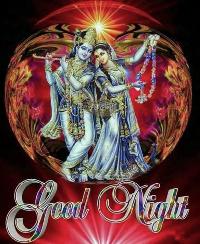good night radha krishna images