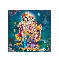 good night radha krishna romantic images