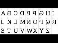 mirror image of alphabet a to z