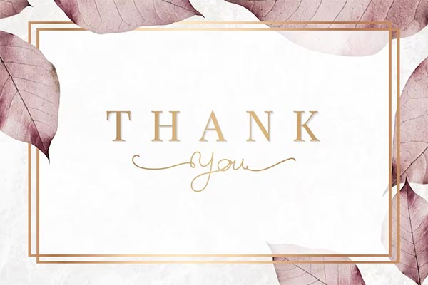 thank you greeting card