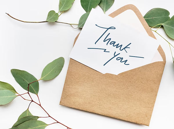 thank you greeting card