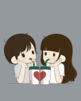 cartoon couple dp for whatsapp