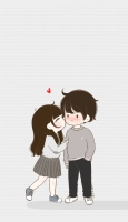 cartoon couple dp for whatsapp