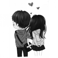 cartoon couple dp for whatsapp