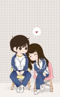 cartoon couple dp for whatsapp