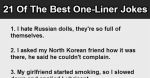 One Liner Jokes